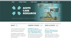 Desktop Screenshot of acutecareresearch.org