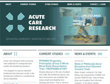 Tablet Screenshot of acutecareresearch.org